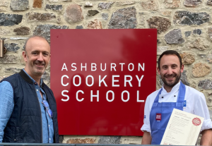 James Day presenting ICSA Accreditation to Ashburton Chefs Academy